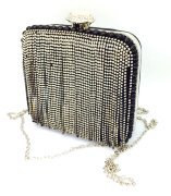 Вечерний стильный клатч черный (18x19cm) Black FH2112
