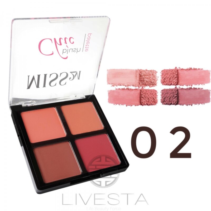 Палетка рум'ян MISS2M Chic 18 г Палетка рум'ян MISS2M Chic