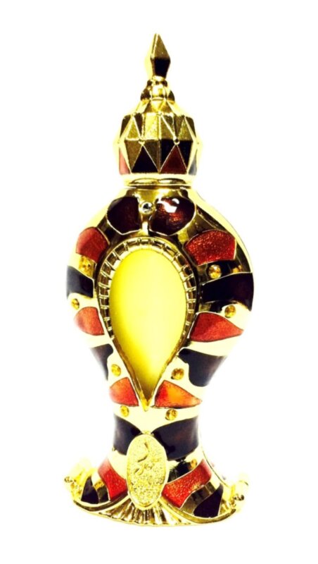 Howra Gold Khadlaj Верхние ноты: бергамот, лаванда, корица и герань. 

Средние ноты: роза, сандаловое дерево, гвоздика и фиалка, пачули, бергамот

Базовые ноты: специи, амбра, мускус, дубовый мох и уд​

Роскошный аромат Howra Gold, обрамленный в экзотический статусный флакон, по-разному раскрывается на мужчинах и женщинах. Первым он придет изысканность и благородство, вторым – очарование и шарм. Цветочно-пряный, с вкрапления цитрусовых и древесных нот, он лишен приторной сладости, немного строг и спокоен. Начальные ноты переливаются цитрусово-цветочным коктейлем, переходящим в сердце в едва уловимую сладость пачули, оттененную освежающим бергамотом. Бальзамический шлейф, наполненный нотами агарового дерева, пряных специй и теплого мускуса, придает послевкусию сексуальность и стойкость.