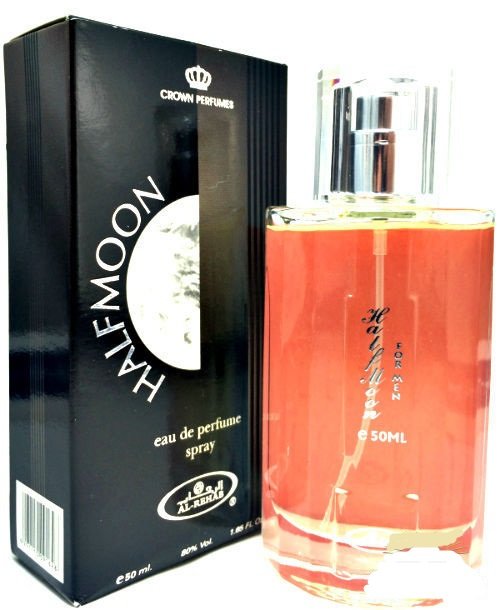 Halfmoon 40ml  (без коробки) Состав: цитрусовые, жасмин, шафран,нежные специи, уд (агаровое дерево), кедр, травы, амбра

Мужcкой, очень богатый, немного сладкий аромат.

Этот, на первый взгляд, классический мужской аромат раскрывается на мужской коже ароматом высокого уровня.
Взрывным и бодрящим запахом цитрусового коктейля встречает вас аромат «Нalfmoon». Сочность нагретых солнцем трав и морская свежесть головокружительными волнами уносит к берегам Средиземноморья. Мята и ветивер с травянисто-сладковатым запахом лемонграсса смягчается нитями белого мускуса, которые проходят через весь букет «Нalfmoon».

Восточные нотки парфюма витающие вокруг его мужественного обладателя не оставят равнодушными окружающих его красавиц. Сладковатые капельки ванили придают композиции нотки чувственности, а изменчивая амбра – таинственности.

Долгим шлейфом остается травянистая сочность парфюма со смолянистыми капельками и оттенками мускуса.