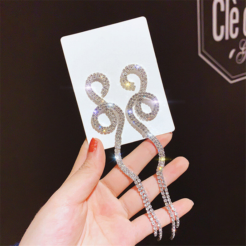 Серьги длинные 14см 5607 