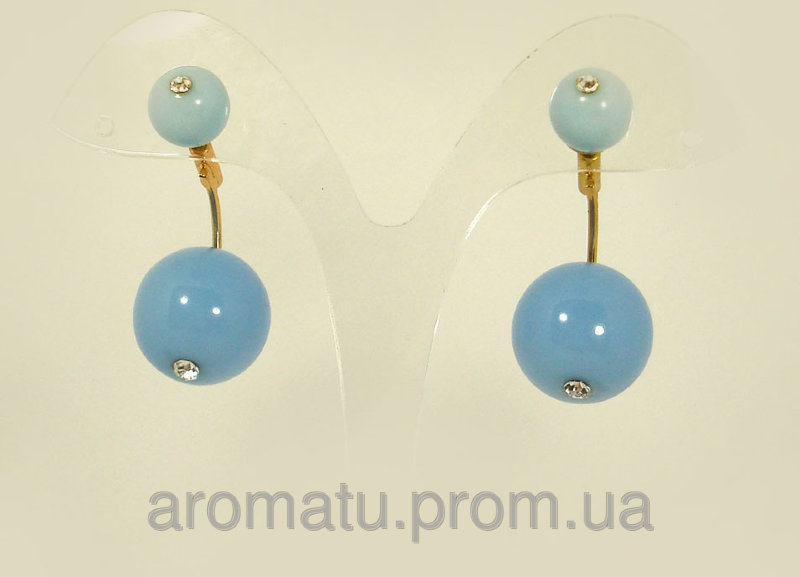 Серьги голубые 4042 