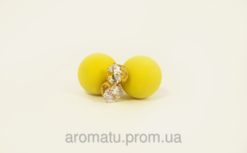 Серьги желтые матовые 4043 