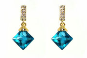 Серьги с камнями 3,5см 32184