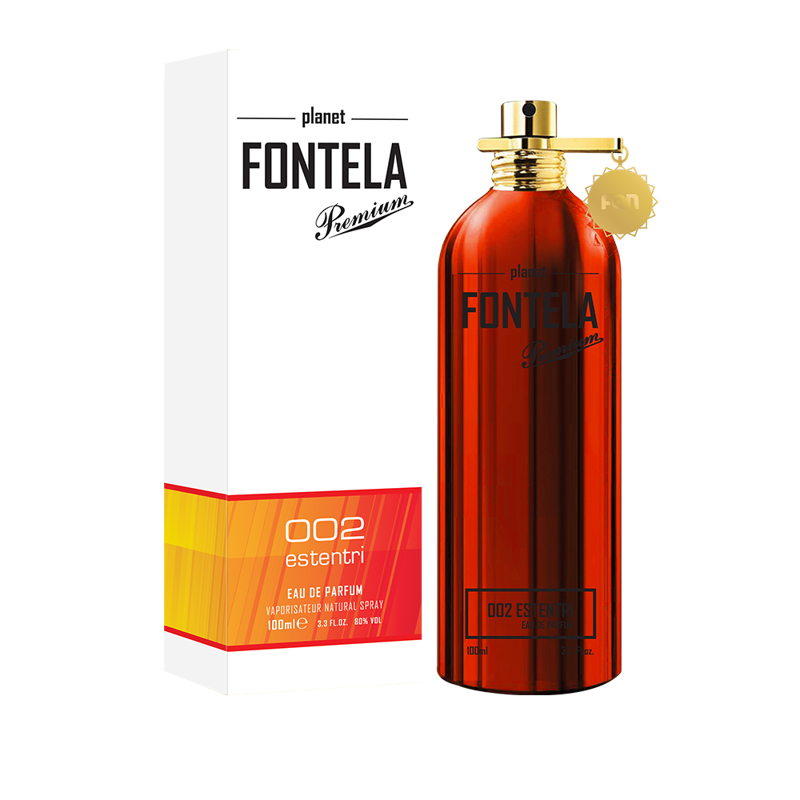 Парфюмированная вода Fontela 002 ESTENTRI, 100 мл 3541077 Начальная нота: жасмин.
Нота сердца: Iso E Super.
Конечная нота: Ирис

Аналог: Escentric Molecules Molecule 02

Вы предпочитаете выделяться из серой массы ярким, ослепительным образом? 
Вы используете только эксклюзивные вещи и выбираете лишь самые роскошные украшения? 

Тогда создатели аромата трудились специально для вас, создавая туалетную воду Fontela EDP 002 ESTENTRI. Они выковали ее из наиболее благородных сортов древесины. Украсили яркими цветочными оттенками. И щедро сдобрили мускусной росписью. 

Главный аккорд парфюмерного произведения звучит отголосками величественной красной розы, орхидеи и жасмина. Со временем ему на смену приходит «сердечная» партия. Здесь вас ждет благоухание дубового мха, сандала и кедровой древесины. Шлейф же  аромата протянется за вами стойким ароматом мускуса...