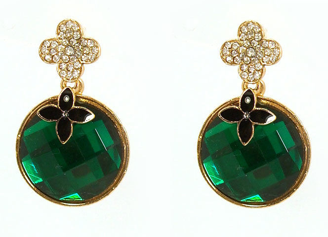 Серьги с камнями 3,5см 32198 