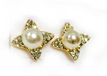 Серьги  жемчужинка 2,5см 4304 