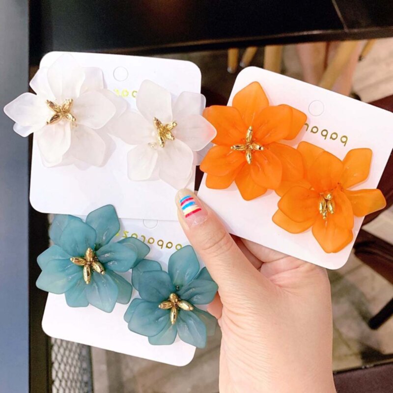 Серьги (white, blue, orange) 8802 