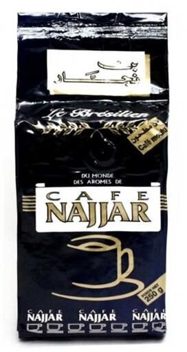 Арабский кофе  Najjar 250г Жемчужина Востока - натуральный кофе NAJJAR из Ливана.
Древние арабские традиции подарили нам незабываемый восточный аромат, навеянный сказками Шахерезады.
