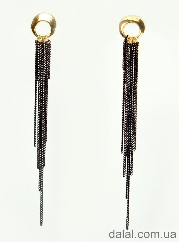 Серьги с цепочками 12см 32200 