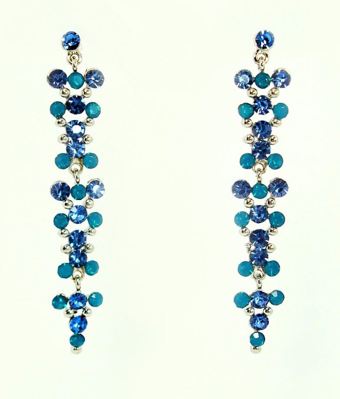 Серьги с камнями 8,5см 32172 