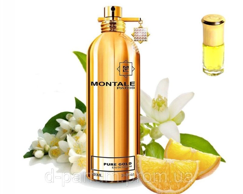 Montale Pure Gold 15ml (419) Начальная нота: Жасмин, Мускус
Нота сердца: Листья пачули, Нероли
Конечная нота: Абрикос, Ваниль, 

Парфюм Pure Gold относится к категории унисекс ароматов. Его богатое и поистине роскошное благоухание великолепно дополнит образ стильного джентльмена, любящего элитную парфюмерию и его романтичной и утонченной леди.

Тип аромата: фруктовые, цветочные