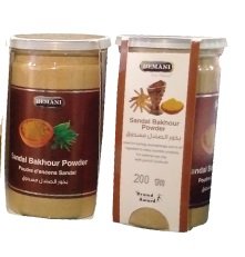 Sandal Bakhour Powder Hemani молотый 200г Sandal Bakhour Powder Hemani - это сандаловый бахур в виде порошка. Без примесей, только сандал в чистом виде. Любители сандалового дерева будут в восторге.

​Сандал обладает мощными антисептическими и бактерицидными свойствами, что предотвращает появление прыщей и кожных воспалений. Сандал имеет свойства солнечного природного барьера. Помогает устранять черные точки на коже лица и питает кожу. Регулярное использование порошка тонизирует и улучшает цвет лица. Способ применения: Cмешать порошок с водой (розовой водой или молоком) для получения пасты. Нанести пасту на лицо и шею, кроме области вокруг глаз. Оставить до полного высыхания, затем смойте прохладной водой.