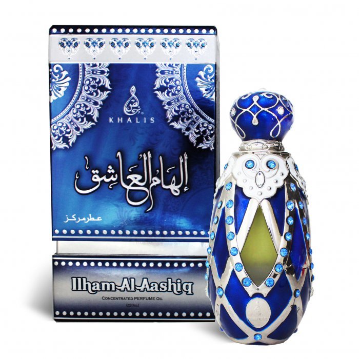  Ilham Al Aashiq 20ml Khalis (20мл, 1мл) Верхние ноты – цитрусы.
Средние ноты – бергамот, мандарин.
Базовые ноты – мускус.

Прохладные, бодрящие, с красивой кислинкой арабские духи Ilham al Aashic для мужчин, ведущих активный образ жизни, обожающих движение, драйв, фитнес, туризм.

Яркий оптимизм аромата с первых нот раскрывается феерией цитрусовых всевозможных оттенков: от ребячьей сладости новогодней мандаринки до задорной и откровенной лимонной кислинки. Особо чувствительные уловят сдержанную горчинку грейпфрута и утонченную едкость молодого лайма. Солоноватый мускус проявится в моменты особой реакции организма, например, при появлении на горизонте хорошенькой девушки.