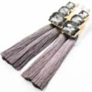 Серьги шикарные 5065 серо-фиолетовые