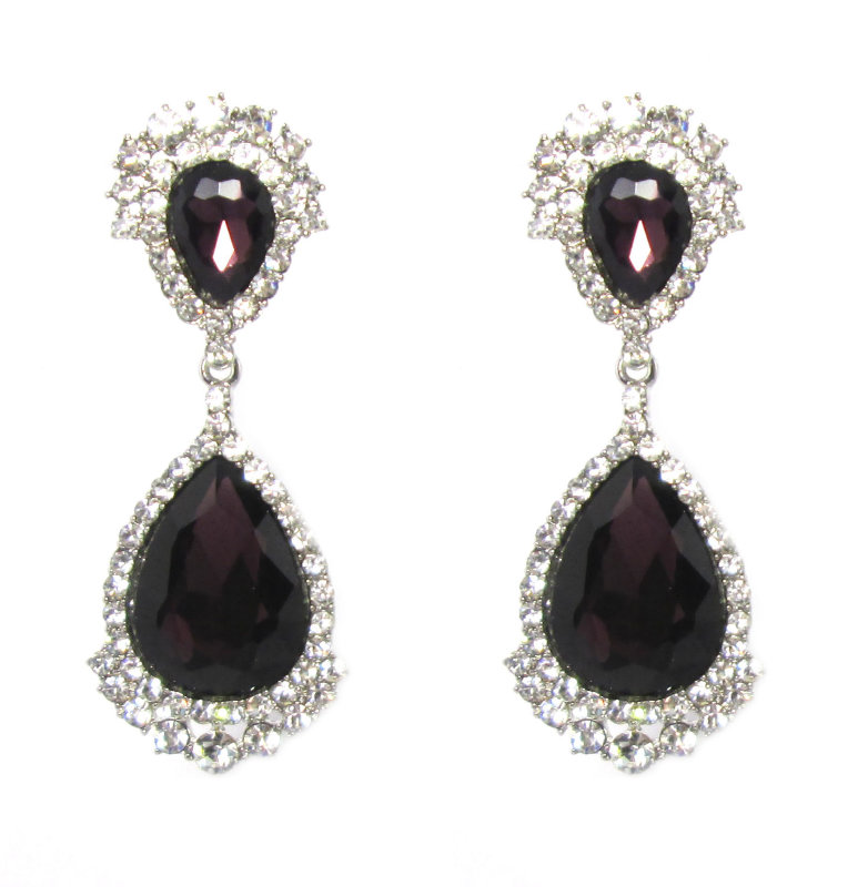 Серьги с камнями 7см 32163 