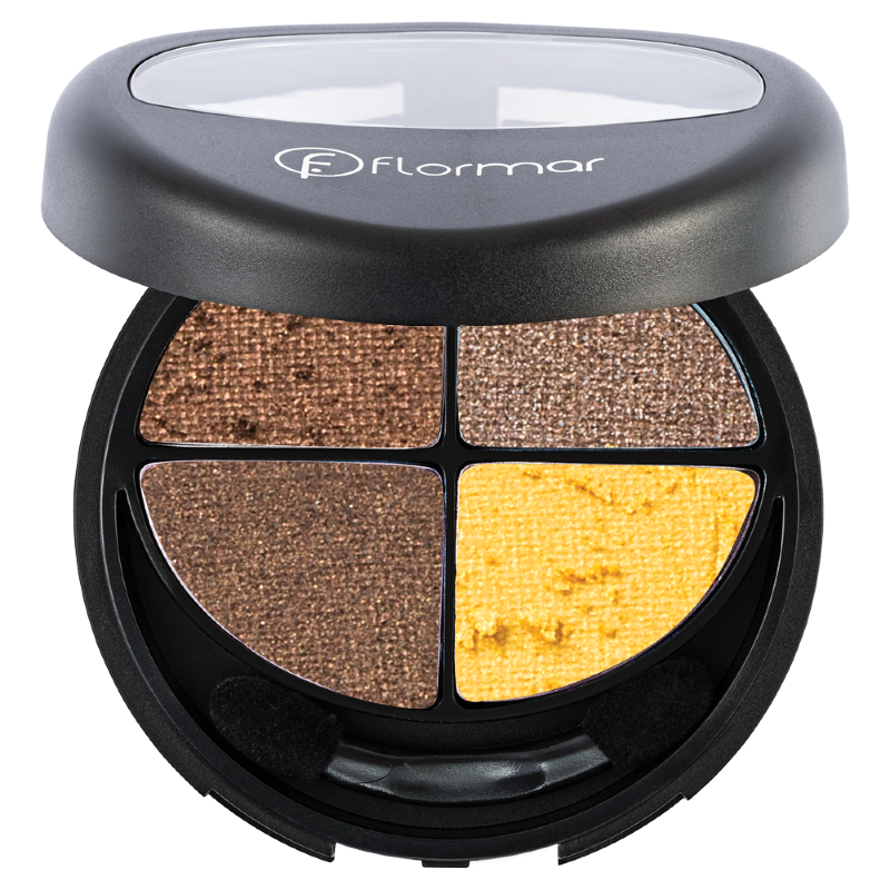 Четырехцветные тени Flormar Compact Quartet Eye Shadow 410-273110 Просто, легко и быстро вы сможете сделать макияж глаз, используя тени для век бренда Flormar. В одной палетке Compact Quartet Eye Shadow четыре различных цвета, благодаря которым красота ваших глаз засияет еще ярче и ослепительней. Текстура теней для век очень мягкая и приятная: в состав входят специальные микрочастицы, благодаря которым тени не пересушивают нежную кожу век и при этом прекрасно держаться весь день, не осыпаясь.

Насыщенность оттенков зависит от того, каким способом вы будете наносить тени: сухим аппликатором - получаются более светлые оттенки, влажным - глубокие насыщенные цвета. Элегантный дневной макияж или яркий вечерний - палитра оттенков Compact Quartet Eye Shadow достаточно широка и дарит вашей фантазии полет любого уровня.

Способ применения: С помощью аппликатора или кисточки легким движением равномерно нанести на веки выбранный вами оттенок теней, хорошо растушуйте. Старайтесь равномерно наносить небольшое количество теней.

