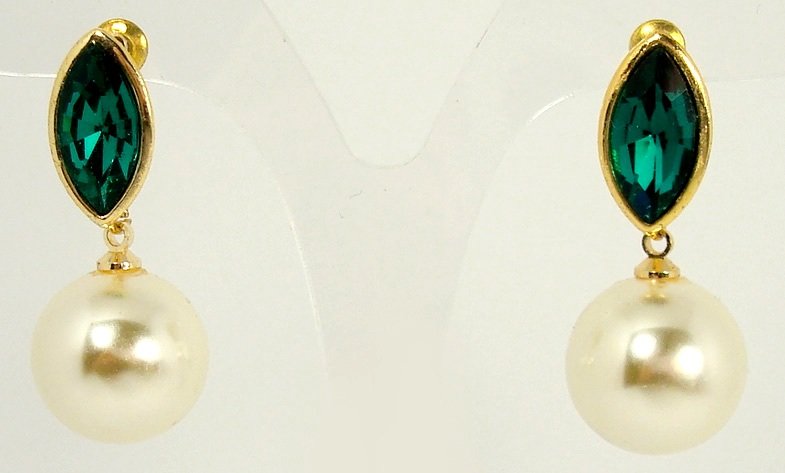 Серьги с жемчугом 4см 3675 