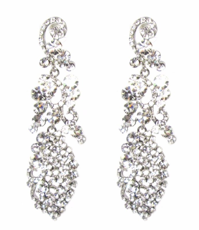 Серьги с камнями 9см 32166 