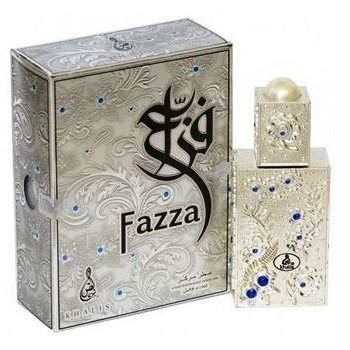 Fazza 25ml Khalis  Верхние ноты – цветочный букет, белый перец.
Средние ноты – фейхоа, гранат.
Базовые ноты – манго, белый мускус.

Масляные духи Фазза — аромат-интрига и замечательный подарок от бренда любительницам ярких, веселых, насыщенных фруктовых композиций.

Цветочные негромкие ноты — лишь приятная прелюдия, повод для начала разговора. Белый перец звучит предвестником интриги. За ним следует сочный фейерверк — терпкий, интенсивный аромат багрового граната и душистые землянично-ананасовые искры с экзотическим акцентом. Так ощущается присутствие изысканных нот фрукта фейхоа. Еще одна интрига: звучание сочного персика, с переливами клубнично-ананасового аромата — на самом деле так проявляет себя манго. Белый мускус организует пространство аромата, оттеняя легким солоноватым нюансом пестрое великолепие фруктов.