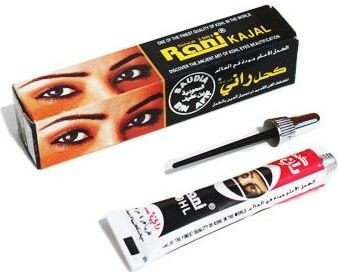 Каджал сурьма 4,5г  Original Rani Kohl Black Сурьма "RANI Kohl" обладает превосходным качеством, узнаваемой маркой и востребованностью во всем мире. Имеет значительное преимущество перед европейскими подводками, имея абсолютно натуральный состав, яркий насыщенный цвет и удобную тонкую палочку для безупречного нанесения макияжа.

Очень популярная среди покупательниц, так как удобная и стойкая.
Имеет маслянисто-порошковую структуру.
Встроенная палочка, тонкая и удобная в использовании.

Состав не выглядит как жидкость, что не позволяет сделать ошибки при нанесении макияжа, как часто бывает в европейских вариантах.

Состав вязкий, и очень легко использовать данный вид как по верхнему-нижнему веку, так и по внутреннему слизистому веку. 
Вы сможете сделать свой макияж необычным - нанеся на верхнее-нижнее веко порошковую сурьму, по внутреннему слизистому веку проведите Кохлем Rani. При этом макияж получается очень выразительный - с внешней стороны глаза это может быть четкая или растушеванная линия порошковой сурьмы, с внутренней стороны внутри глаза влажная линия, которая подчеркивает красоту цвета глаза. Макияж очень красив и необычен, при этом Вы сами можете регулировать его интенсивность. 

Помимо красивого декоративного макияжа, кохль Rani также лечит усталые, воспаленные глаза и стимулирует рост ресничек, именно поэтому его хорошо наносить по внутреннему слизистому веку на ночь.

Для получения лучшего лечебного результата сурьму следует наносить по внутреннему слизистому краю века и непосредственно на брови, лучше на ночь.

Не сухая и не жидкая, достаточно стойкая. Удобный тонкий аппликатор позволяет наносить сурьму прямо у основания ресниц, из-за чего макияж смотрится очень естественно и выразительно. Также с помощью аппликатора можно «затонировать» ресницы (вместо применения туши) и сделать красивые изогнутые стрелки с внешней стороны век, с четким контуром.

Ingredients: Carbon Black Vegetable, Bees Wax, Candelilla Wax, Camauba Wax

Сурьма (кохль, каджал) - черное вещество, которое женщины Аравийского полуострова используют для макияжа в качестве подводки, краски для век и лечения глаз. Так, на Среднем Востоке, сурьма используется при лечении конъюнктивитов и других глазных заболеваний, вызванные простейшими, снимает раздражение слизистых оболочек глаза, в ряде случаев применяется как антиаллергенное средство. Укрепляет ресницы, способствуя их росту. Сурьма делает глаза светлее, крупнее и защищает их от болезней.

Производитель: Саудовская Аравия