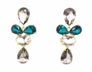 Серьги с камнями 6,5см 32167