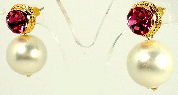 Серьги с жемчугом 2,5см 3678 