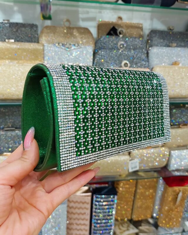 Вечерний клатч ZPT-3522 Green 13х25см 