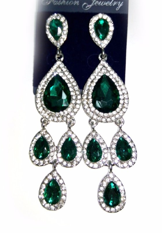 Серьги вечерние 9см 33001 