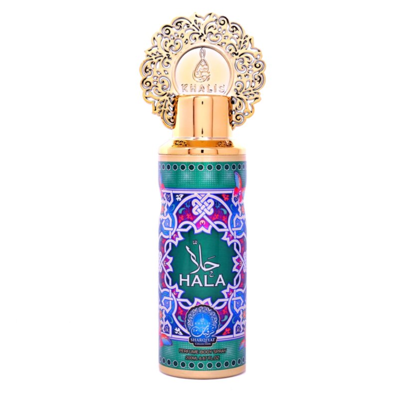 Дезодорант Hala 200ml Khalis Hala – оригинальный, стильный и чуточку загадочный сладкий цветочно-фруктовый унисекс-аромат, словно приглашающий на прогулку по чудесному восточному саду, наполненному ароматными цветами и порхающими бабочками. Парфюм выпущен известным арабским парфюмерным брендом Khalis и заключен в восхитительный флакон в форме зеленой бабочки, украшенный сияющими кристаллами. Такой флакон украсит любой туалетный столик, а заключенный в нем аромат придаст любому образу особый стиль и элегантность.

Звучание ароматической композиции начинается с терковато-медового запаха белых цветов, нежных ноток благородной ванили и мягких сладких акцентов. В сердечном аккорде звучит аромат сочной спелой гуавы, а сладковато-дымные акценты бобов тока придают ароматической композиции особую пикантность и стиль. Отзвучав, парфюм оставляет после себя мягкое, бархатистое послевкусие из нежнейшего белого мускуса.