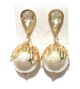 Серьги с жемчугом 4,5см 3788