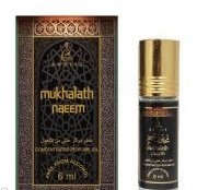Mukhalat Naeem 6 ml Khalis  Khalis Mukhalath Naeem - изысканный, гармоничный, истинно восточный аромат из мягких древесных оттенков, тёплых запахов пряностей, дополненных мягкими сладкими нюансами и легкой горчинкой.
Ноты начала: сандал.
Средние ноты: мускус.
Финальная нота: пачули.