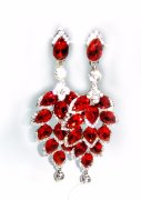Серьги красные 9см 33015