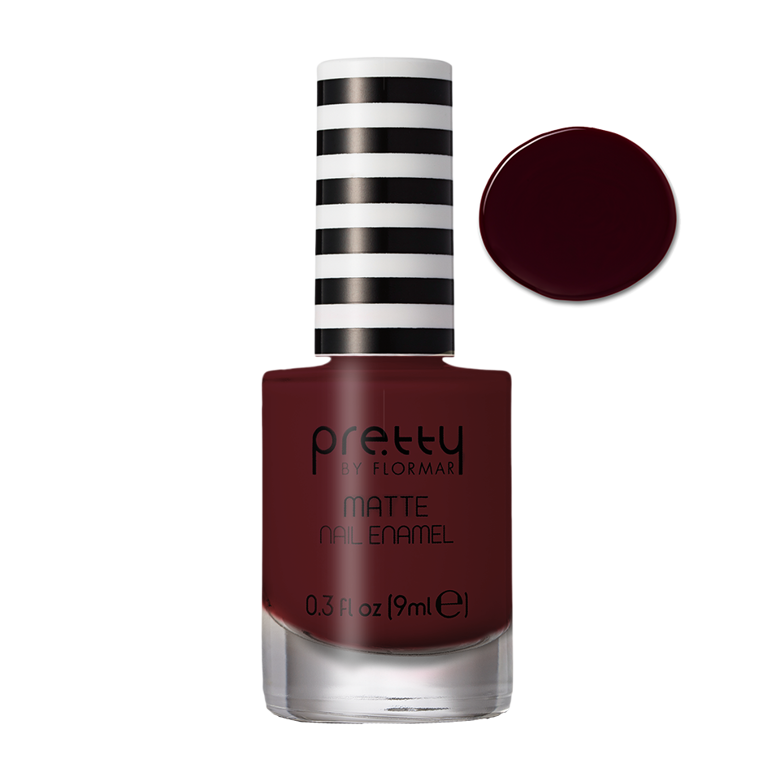 Матовый лак для ногтей 'PRETTY WINE 005, 9 мл (2739505)  Этот лак для ногтей с матовым завершением обеспечивает стойкий бархатистый эффект.
Специальная формула гарантирует быстрое высыхание, придавая при этом лаку благородную матовость.
Жидкая текстура предлагает легкое, гладкое и безупречное нанесение и распределение.
