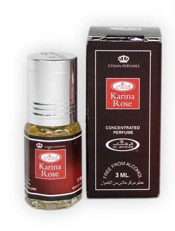 Парфуми Karina Rose 3ml Концентрированные масляные духи, без содержания спирта KARINA ROSE от AL-REHAB. 
Мистический, привлекательный аромат с шипровыми и розовыми нотами для женщин и мужчин на любой случай. Теплый, обволакивающий приятным нежным шлейфом роз и восточных специй..