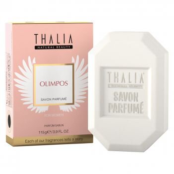 Парфумированое мыло Thalia OLIMPOS для женщин, 115г  3605070 Подарите себе сеанс ароматерапии, изысканный уход за кожей и незабываемые эмоции! Парфюмированное мыло OLIMPOS - это воплощение образа женщины-победительницы в дымке свежих восточных ароматов. Как сеанс ароматерапии, наполненный несравнимой нежностью нот мандарина, которые стимулируют приятные эмоции, в сочетании с ароматами водной лилии и жасмина. Шелковистая и обильная пена подарит незабываемое наслаждение от принятия ванны. Не содержит щелочи, парабенов и животного жира.