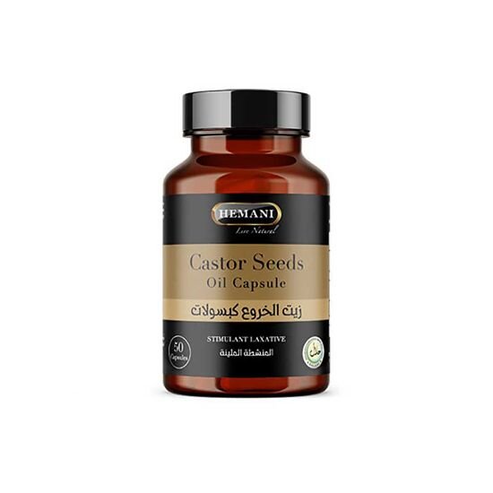 Касторова олія - Рицинова олія (50 капсул) Herbal Oil Capsule - Castor Олія насіння рицини
ПРОНОСНИЙ СТИМУЛЯТОР
- Природне проносне
- Позбавляє від запорів
- Сприяє очищенню та детоксикації
- Стимулює травлення


Трав’яні дієтичні добавки від Hemani складаються зі 100% натуральних і рослинних олій, є веганськими та не містять глютену.

Застосування:
Приймати по одній капсулі після їжі два рази на день.