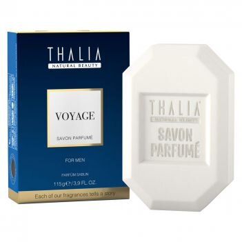 Парфюмированное мыло Thalia VOYAGE для мужчин, 115г 3605072 Подарите себе сеанс ароматерапии, изысканный уход за кожей и незабываемые эмоции! Парфюмированное мыло VOYAGE - это незаменимый аксессуар для всех джентльменов. Благодаря обильной мягкой пене, которая образуется при контакте с водой, оно подарит вам наслаждение от принятия душа и окутает кожу цветочно-древесными ароматами с пряной ноткой специй, которая подчеркнет мужество настоящего мужчины. Не содержит щелочи, парабенов и животного жира.
