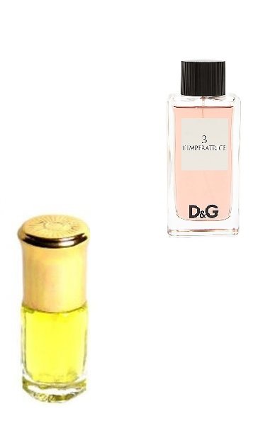 .Dolce&amp;Gabbana. Anthology L`Imperatrice 3 15ml (101) ​Начальная нота: Киви, Ревень, Розовый перец
Нота сердца: Арбуз, Жасмин, Цикламен
Конечная нота: Лимонное дерево, Мускус, Сандал​
Аромат  D&G Anthology L`Imperatrice 3 в базовом шлейфе выражен элегантной сдержанностью цветущих розовых цикламенов, чувственностью и пряными нотами мускуса. Этот запах выбирают юные леди, которые умеют пользоваться роскошными аксессуарами и знают толк в искусстве обольщения. С туалетной водой D&G Anthology L`Imperatrice 3 женщина всегда загадка, свежа и неотразима, ослепительна и очаровательна. Волшебное сочетание натуральных и естественных компонентов делает каждую леди настоящей императрицей.​