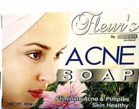 Мыло для лица против акне Hemani Fleur's Acne Soap 