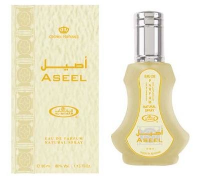 Спрей Aseel (35ml) Это приятные женские духи средней тяжести. Теплый, мягкий, расслабляющий аромат со слабыми свежими оттенками. Легкие ароматы цветов с ванилью и карамелью здесь образуют главную черту.