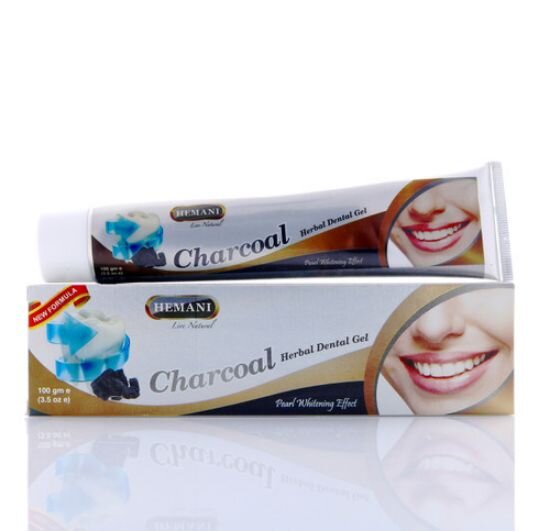 Зубна паста-гель з вугіллям  Hemani 100g - Dental Gel - Miswak 