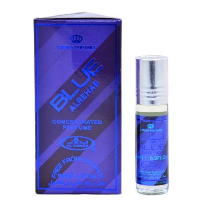 Blue 6ml Al Rehab Начальная нота: Апельсин, Мандарин, Петитгрейн
Нота сердца: Лаванда, Морские водоросли
Конечная нота: Амбра, Зеленые ноты, Кедр

Масляные духи Blue Al Rehab – это цветочный парфюм с многогранным ароматом  для мужчин, сочетающий в себе свежесть водной стихии.Цитрусовые ноты придают аромату пикантность. Если вы уверенная в себе женщина, то этот аромат придназначен именно для вас.