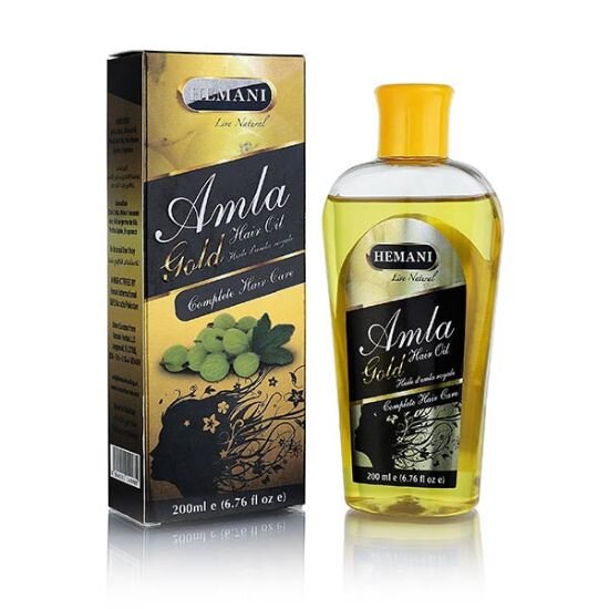 Амла Gold для волос Hemani Amla Hair Oil Gold 200ml Это масло улучшает рост волос и пигментацию структуры волоса, предотвращает преждевременную седину, укрепляет корни волос, препятствуя выпадению волос и появлению перхоти, улучшает кровообращение кожи головы, устраняет ломкость, сечение концов волос. Делает волосы мягкими, блестящими и шелковистыми.Стимулирует рост волос.
Является прекрасным средством закрепления окрашивания и придания сияющей красоты волосам после окрашивания хной и басмой.
Применение:
Необходимо тщательно втирать масло в кожу головы, затем закутать голову и оставить на ночь или хотя бы на один час. Затем смыть масло теплой водой с шампунем, который подходит Вашему типу волос. Эта процедура очень полезна для кожи головы, корней волос и самих волос при использовании его регулярно 2 раза в неделю. Она также действует как отличный кондиционер для волос, способствует росту новых и здоровых волос