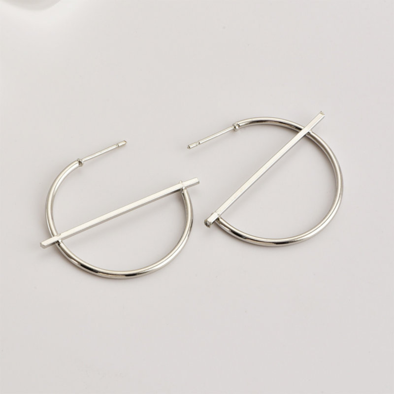 Серьги 3cm (Silver, Gold) 3365 