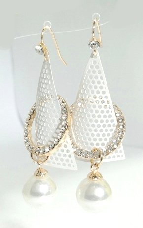 Серьги с жемчугом 6см 3708 