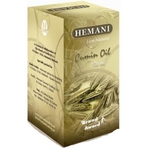 Масло кумина Hemani 30 мл Масло кумина (тмина)- помогает облегчить мышечные боли и остеоартрит.  Для нервной системы является тонизирующим и оказывает благотворное влияние на головные боли, мигрени и нервные истощения, полезен  в пищеварительной системе.На востоке  масло кумина считается противораковым средством.