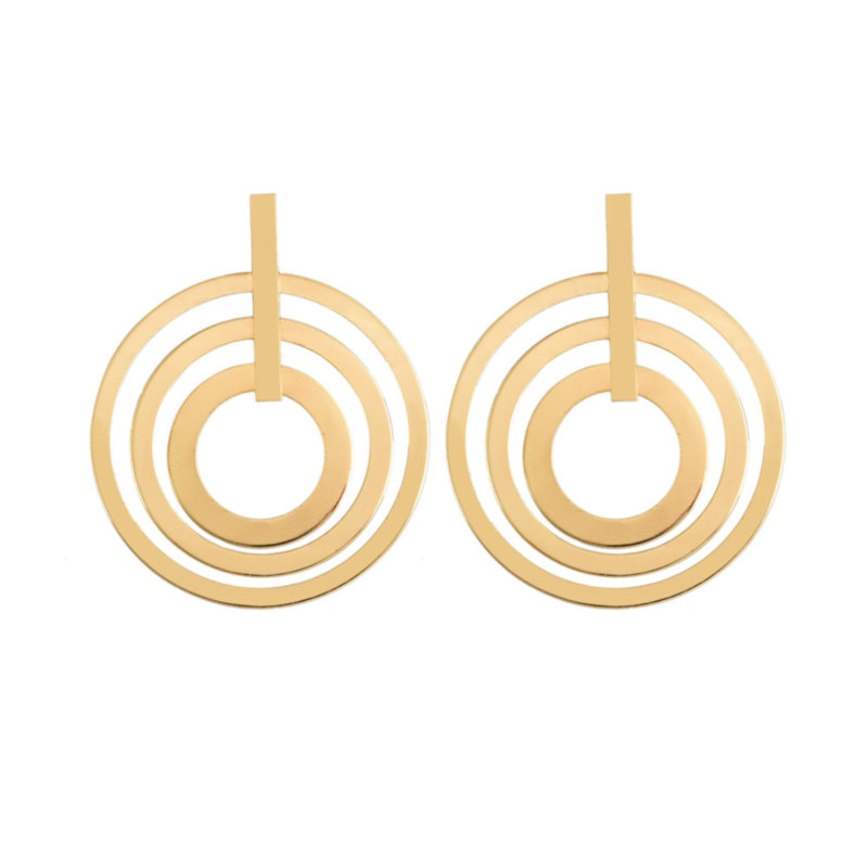 Серьги крупные кольца (Silver, Gold) 3363 