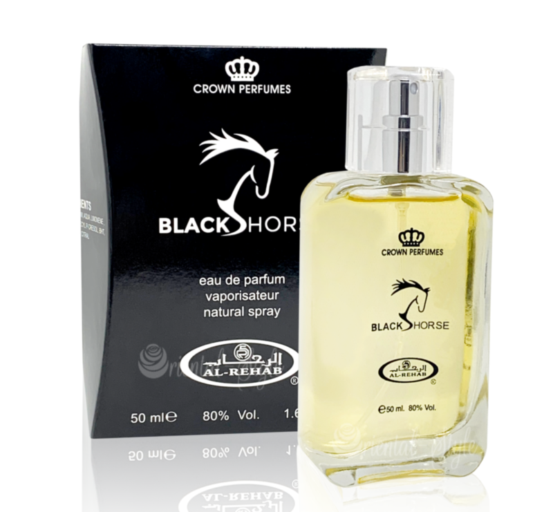 Спрей Black Horse 50ml   Black Horse создан арабским брендом для уверенных в себе женщин и независимых мужчин.

Начальная нота: Апельсин, Мандарин
Нота сердца: Зеленая трава, Лемонграсс
Конечная нота: Кедр, Пачули

Арабский парфюм Black Horse подходит для применения весной и летом. Его свежие мотивы отлично смотрятся на фоне жаркой погоды.​
