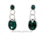 Серьги Зелень 6,5см 32052